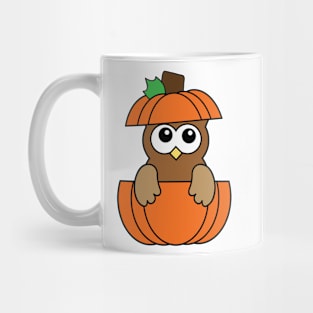 Cute Owl in Pumpkin Mug